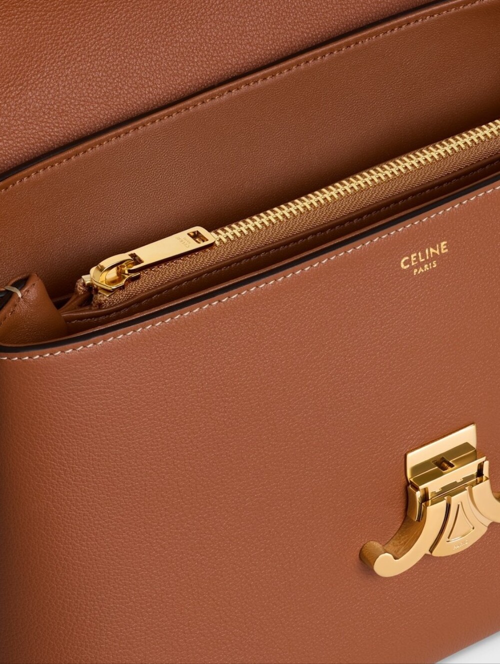 New Celine Supple Calfskin Medium Nino Bronze Authenticated BROWN Tan MSRP $3950 - Picture 10 of 16